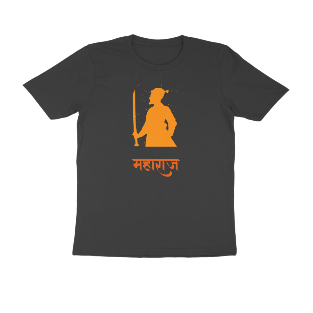 Chhatrapati Shivaji Maharaj Men’s T-Shirt black with महाराज text and warrior graphic design honoring Maratha heritage by Store Asmi
